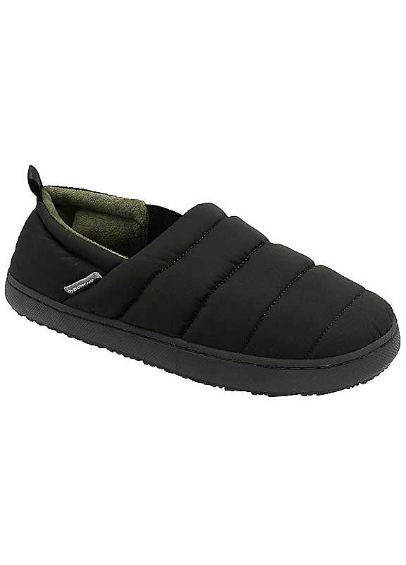Dunlop Men's Black Rory Full Shoe Slippers