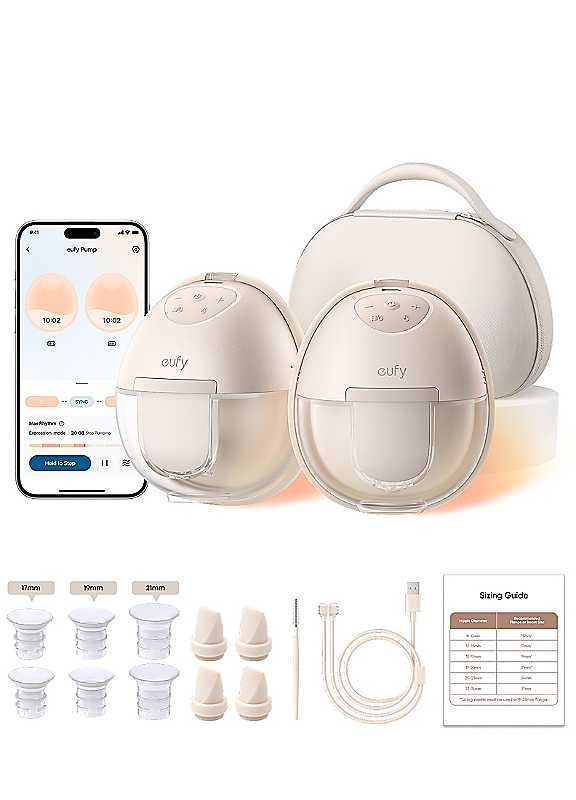 eufy S1 Pro Wearable Heated Electric Breast Pump with Charging Case medium - Image 6