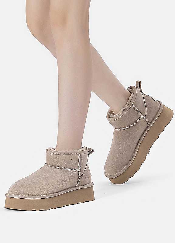 Everau Sand Heron Ultra Mini Platform Boots