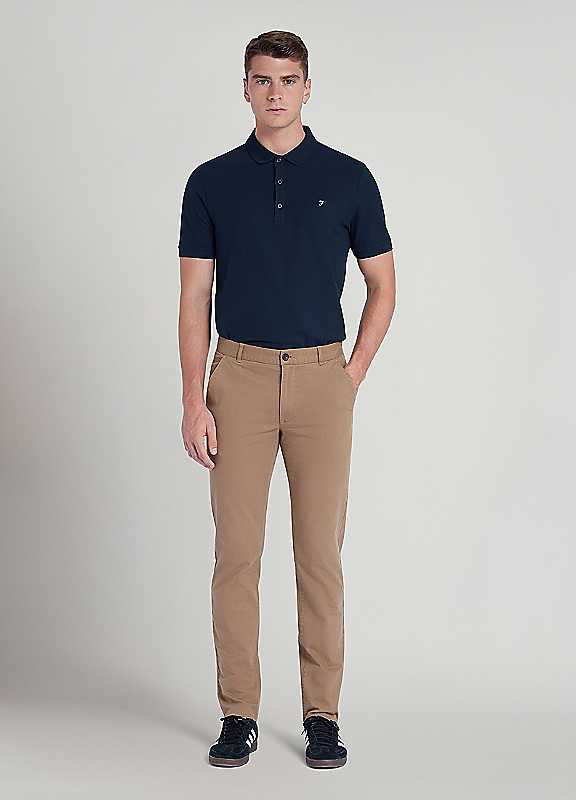 Farah Beige Elm Stretch Twill Chinos