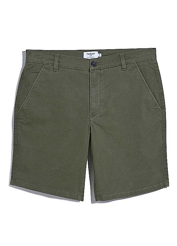 Farah Olive Green Hawk Shorts Size 34
