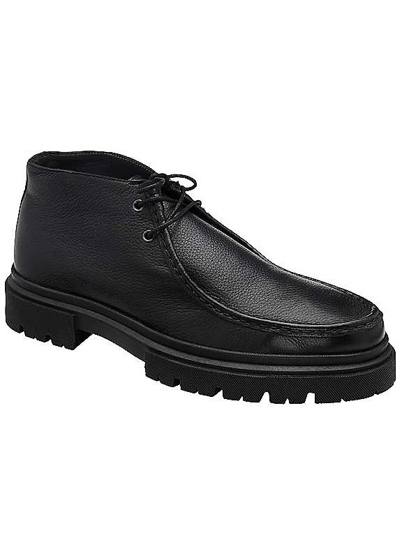 Frank Wright Men's Black Harris Suede Lace-Up Boots