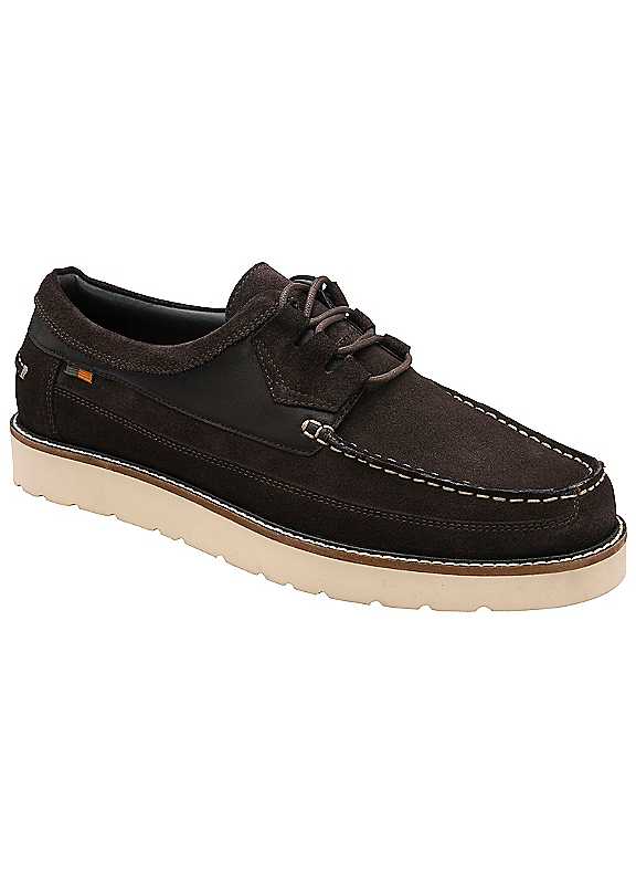 Frank Wright Brown Weller Suede Lace-Up Shoes