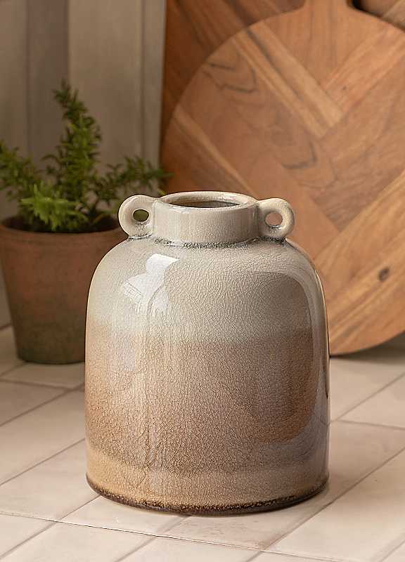Gallery Home Unisex Natural Lyra Crackle Glaze Vase - Image 4