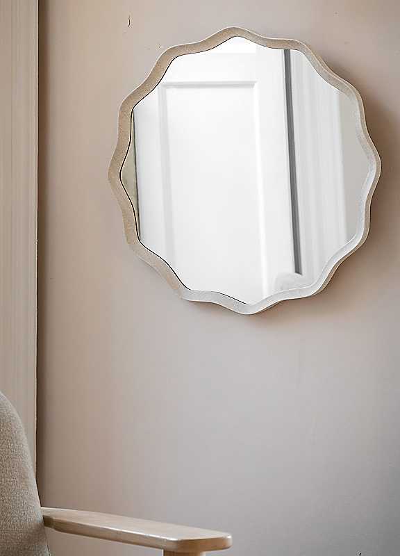 Gallery Direct Smoke Monterey Wave Round Mirror - Image 3
