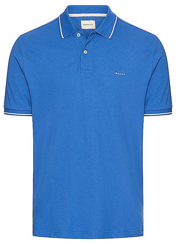 Gant Rich Blue Short Sleeve Polo Tshirt Medium