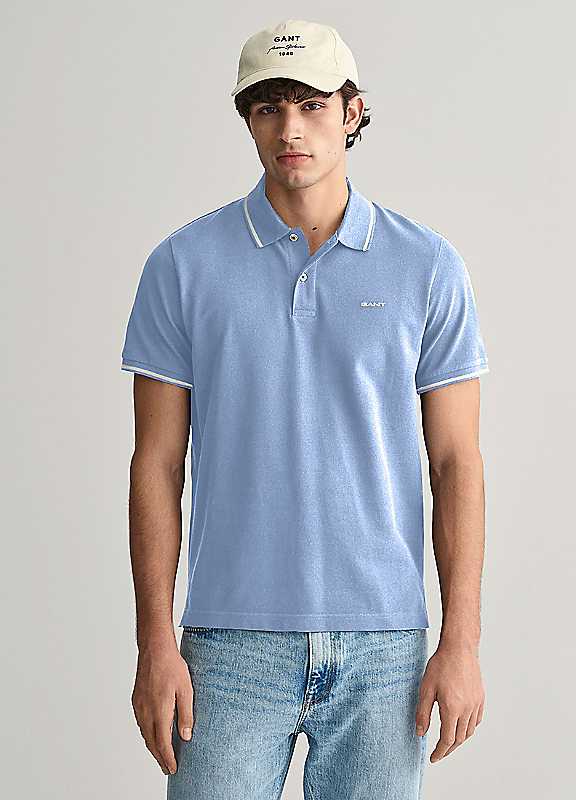 Gant Fresh Blue Short Sleeve Polo Tshirt Medium