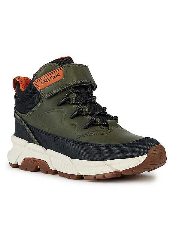 Geox Boys Khaki Flexyper Plus Abx Winter Boots Size 6 Kids