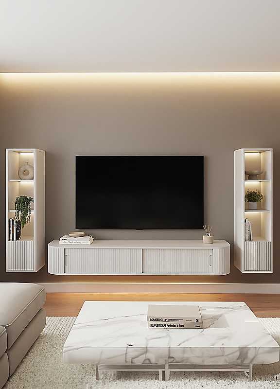 Gfw Mateo 3 Piece White Living Room Furniture Set - Image 4