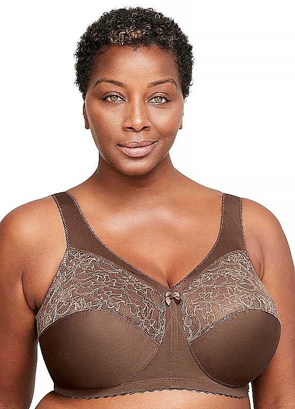 Glamorise Full Figure Plus Size Magiclift Original Wirefree Support Bra Mocha