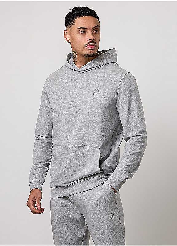 Gym King Men's Grey Victory Lightweight Loopback Hoodie Regular Fit Marl | Size: 2XL - Image 5
