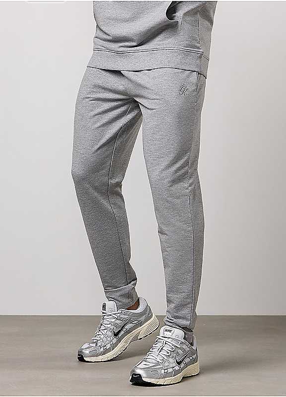 Gym King Men's Grey Marl Victory Loopback Joggers