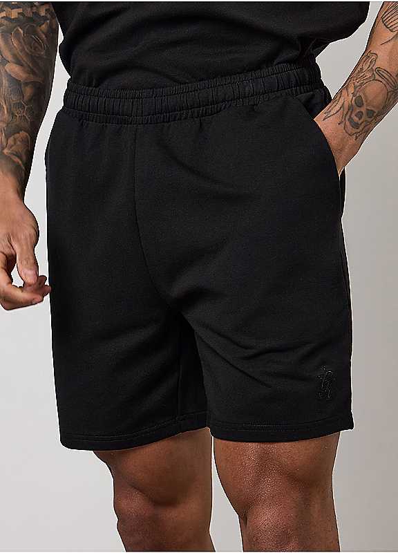 Gym King Men's Black Victory Loopback Shorts