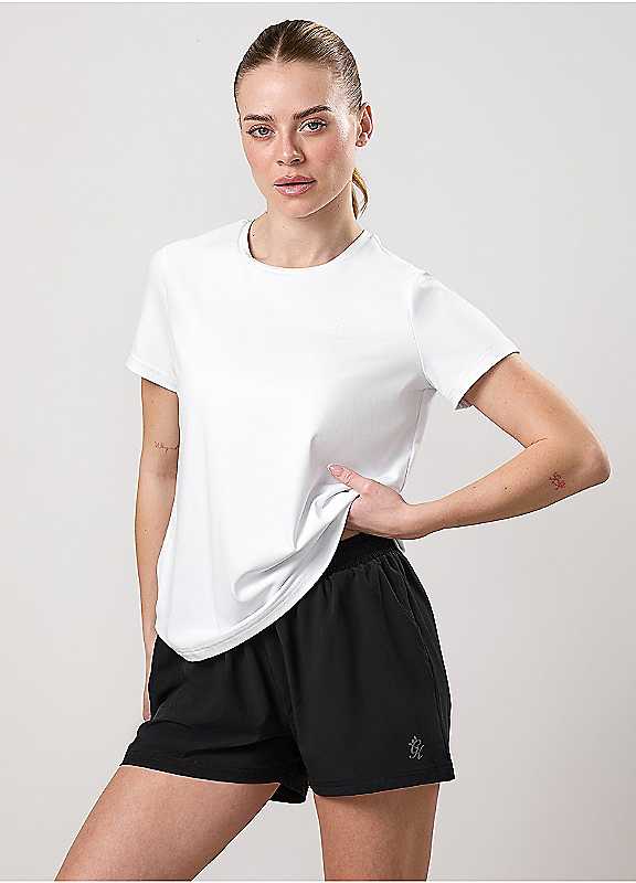 Gym King Women's Vic Performance Short-Sleeve Round-Neck T-Shirt - White - 12 (M) - Image 3