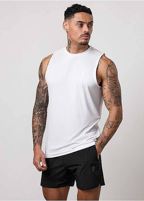 Gym King Victory Performance Vest - White S - Image 3