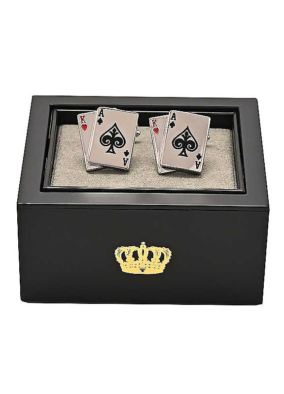 Harvey Makin Silver Playing Cards Cufflinks