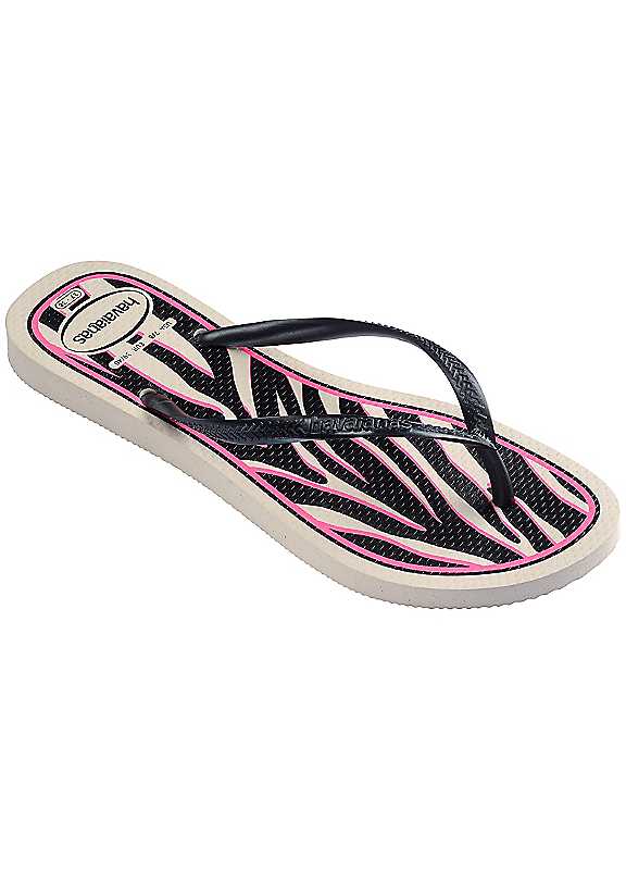 Havaianas Flip Flops Slim Animals Metallic Rubber, Women's Size 35/36 - Image 2