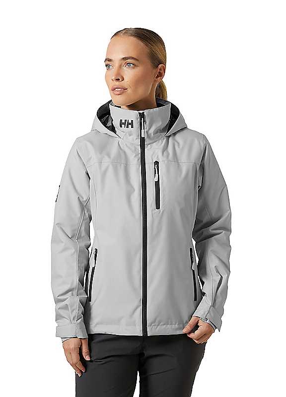 Helly Hansen Sport Women's Grey Crew Hooded Midlayer Sailing Jacket 2.1 In | : Large - Image 4