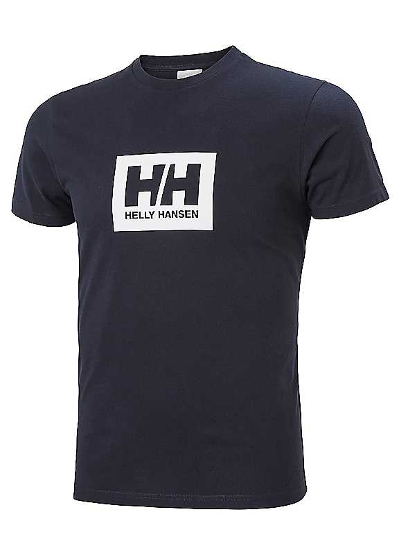 Helly Hansen Sport Men's Blue Hh Box Cotton T-Shirt Large - Image 3