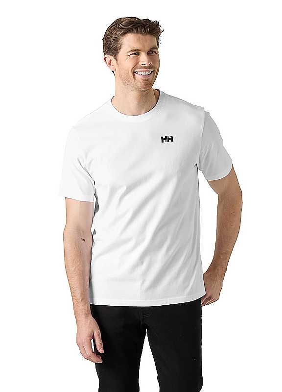 Helly Hansen Men's White Sport Staple Cotton Short Sleeve T-Shirt - Size 40 - Image 3