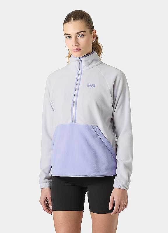 Helly Hansen Women's Purple Sweatshirt 1/2 Zip Woman Rig Fleece - Image 2