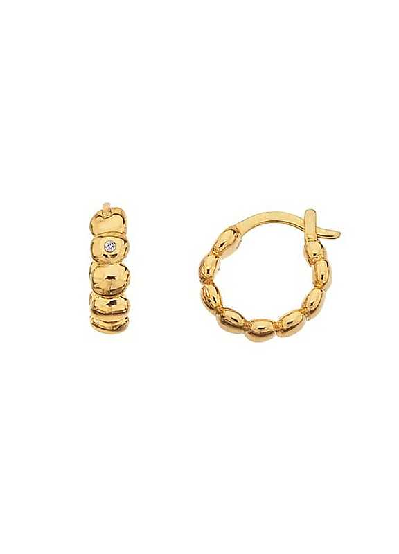 Hot Diamonds Gold X Jac Jossa Beach Earrings 18Ct