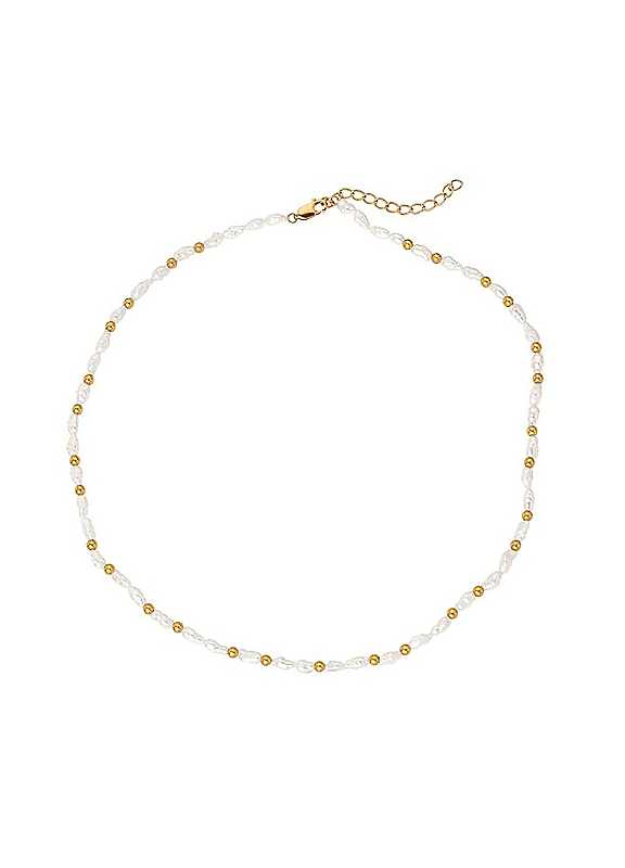Hot Diamonds Gold X Jac Jossa Calm Pearl Necklace 18Ct