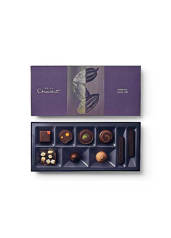 Hotel Chocolat Serious Dark Chocolate Gift Box Selection 9 Piece 97g | The Perfect Taster Collection Of Our Bestselling Rich And Intense Dark Chocolates, Ideal For After-Dinner Indulgence - Image 4