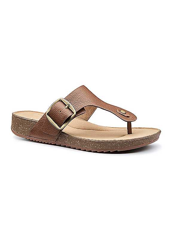 Hotter Rich Tan Resort Casual Sandals Size 6