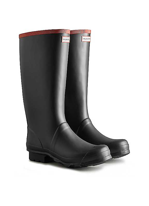 Hunter Black Argyll Full Knee Wellington - / Uk 6 - Image 8