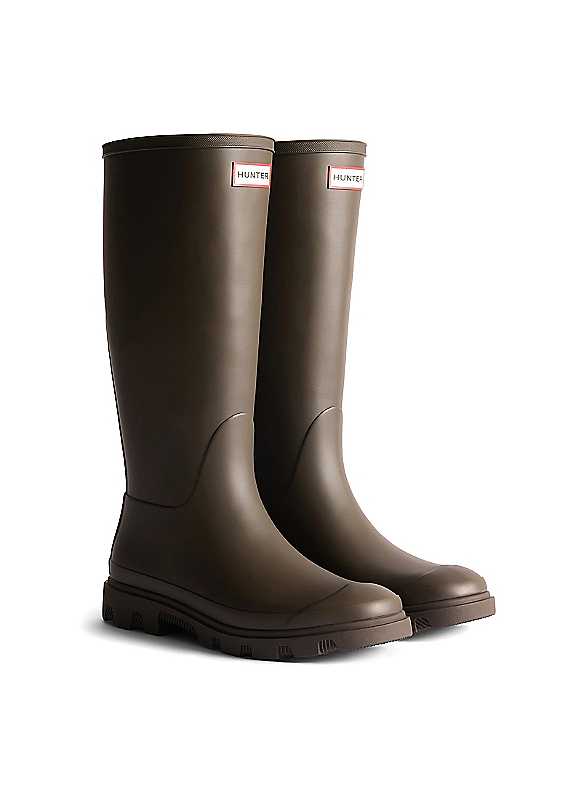 Hunter Brown Downpour Tall Waterproof Boots