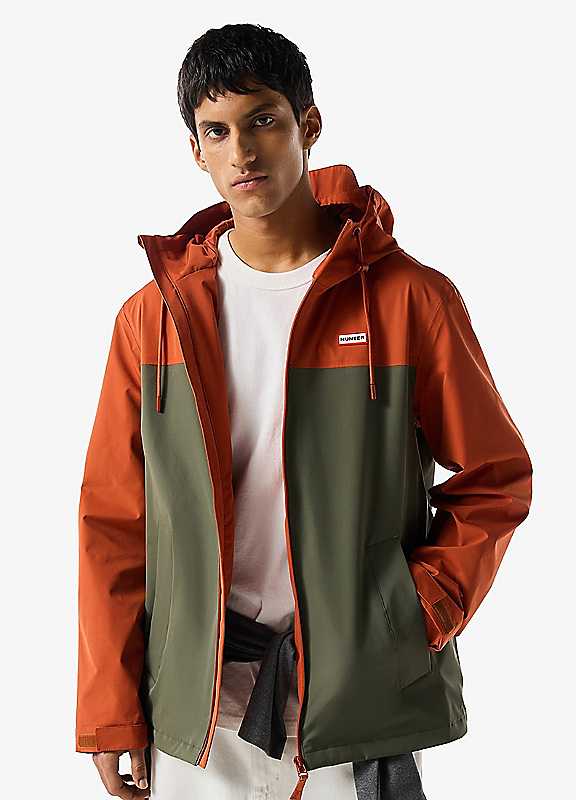 Hunter Men's Burnt Orange Original Block Waterproof Jacket In | : Extra Large - Image 5