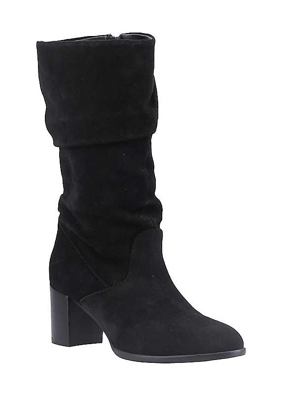 Hush Puppies Black Cosima Ruched Boots - Image 5