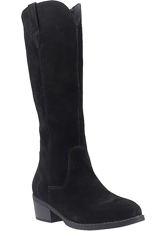 Hush Puppies Isabella Suede Knee High Boots for Women in Black UK 3 - Image 5