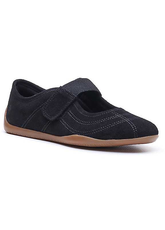 Hush Puppies Women's Black Juno Suede Sneakerina In Size 7 - Image 3