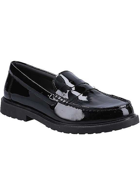 Hush Puppies Unisex Black Verity Womens Girls Loafer Shoes Patent - Size UK 8 - Image 10