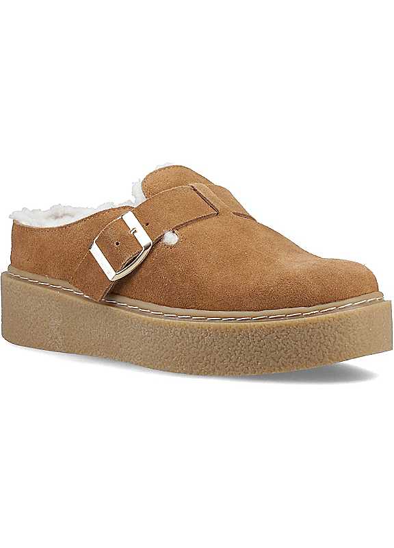 Hush Puppies Women's Tan Blanche Fur Mule In | Size: 7 - Image 5