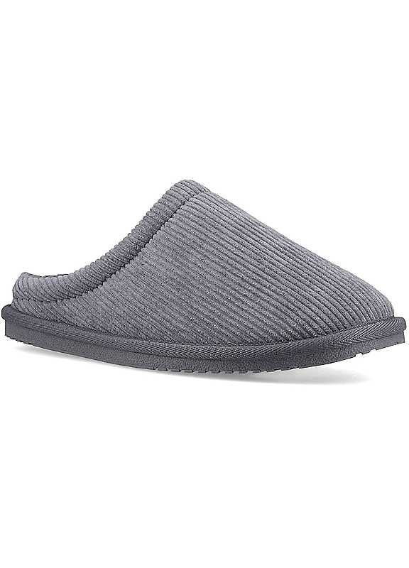 Hush Puppies Men's Grey Calvin Slippers - Size 7 - Image 4