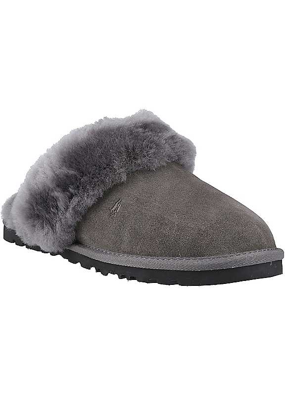 Hush Puppies Women's Grey Samantha Suede Slippers Uk Size 8 - Image 5