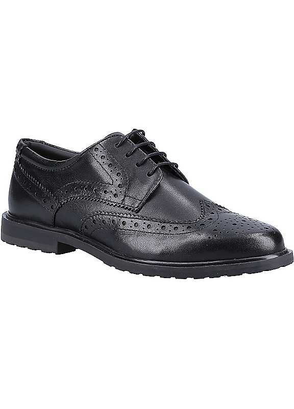 Hush Puppies Women's Black Verity Leather Brogues Size 8 - Image 2