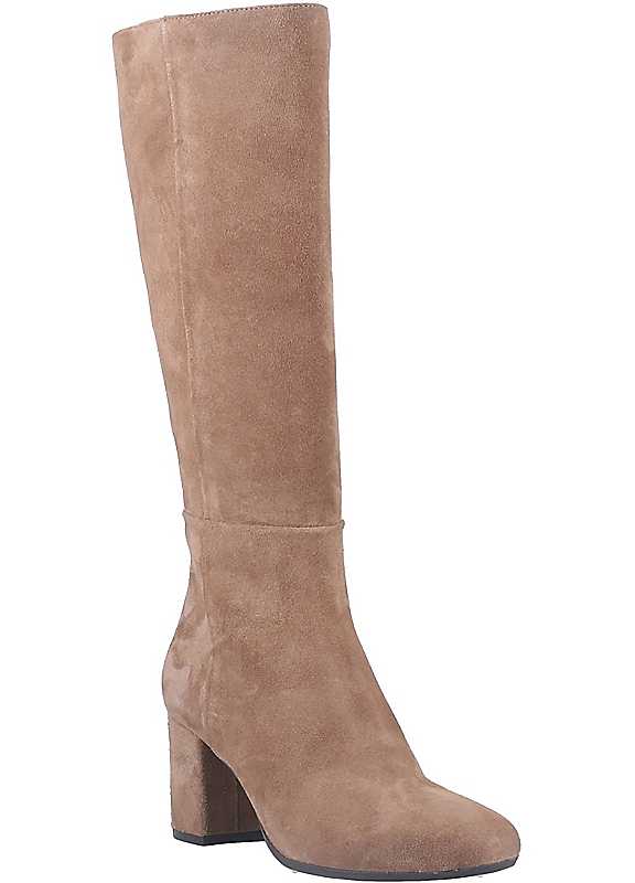 Hush Puppies Women's Brown Oprah Suede Long Leather Mocha Heeled Knee High Boots Uk Size 8 - Image 8