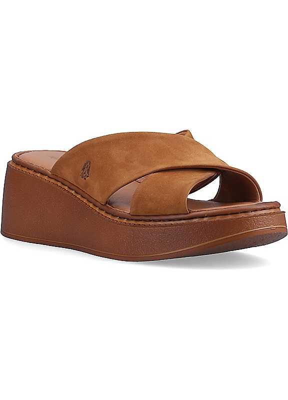 Hush Puppies Women's Wedge Sandal - Leather - Brown - Size 6 - Image 4