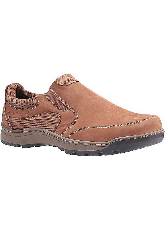Hush Puppies Men's Tan 'Jasper' Leather Slip On Shoes In | : Size 6 - Image 8