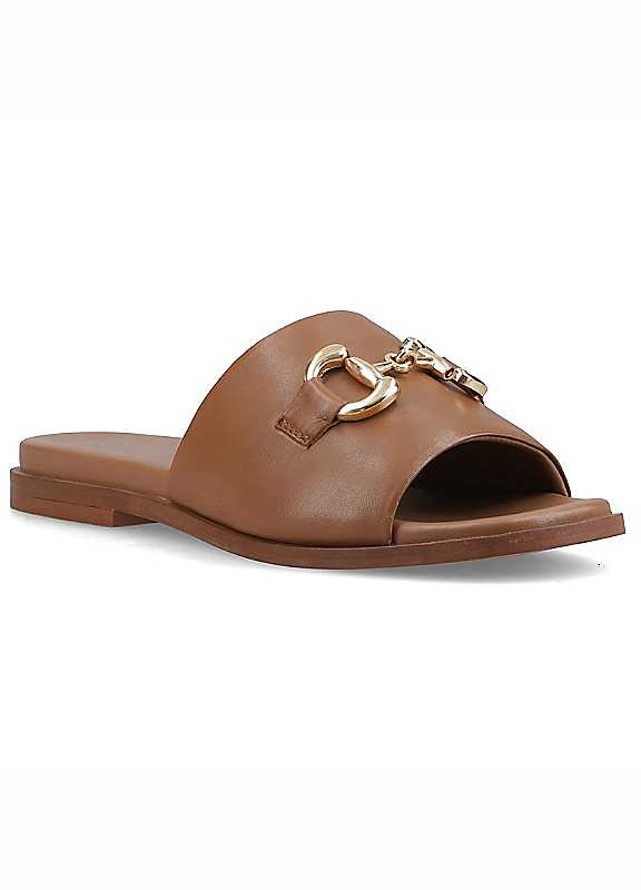 Hush Puppies Women's Tan Lana Snaffle Mule Sandals