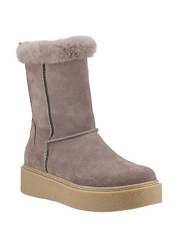 Hush Puppies Taupe Becca Mid Boots - Image 5