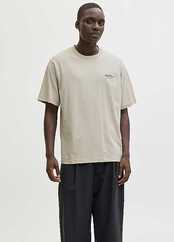 Jack & Jones Beige Graphic T-Shirt Archive - Image 4