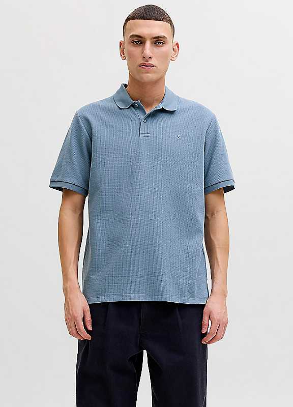 Jack & Jones Blue Mirage Jack Jones Austin Jersey Polo Shirt