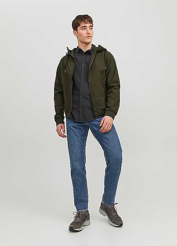 Jack And Jones Men's Rosin Softshell Solid Patterned Hooded Drawstring Zipped Pocket Jacket - Xl - Image 5
