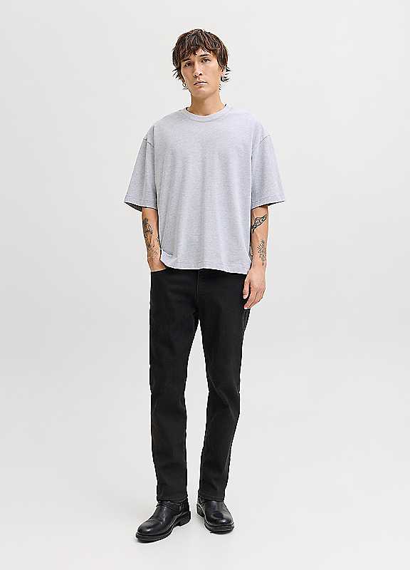 Jack & Jones Black Denim Jack Jones Clark Regular Fit Jeans