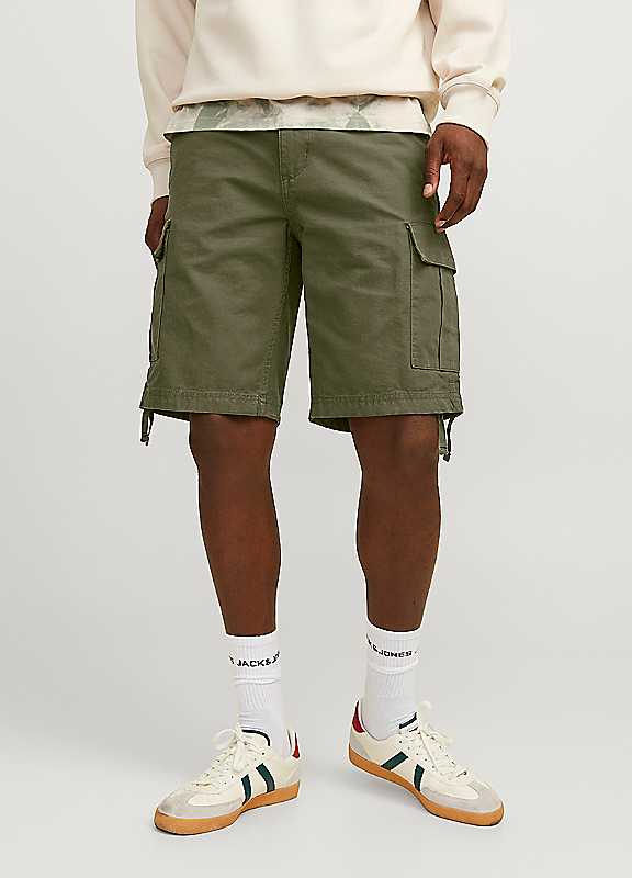 Jack & Jones Olive Night Jack Jones Cole Barkley Cargo Shorts Small